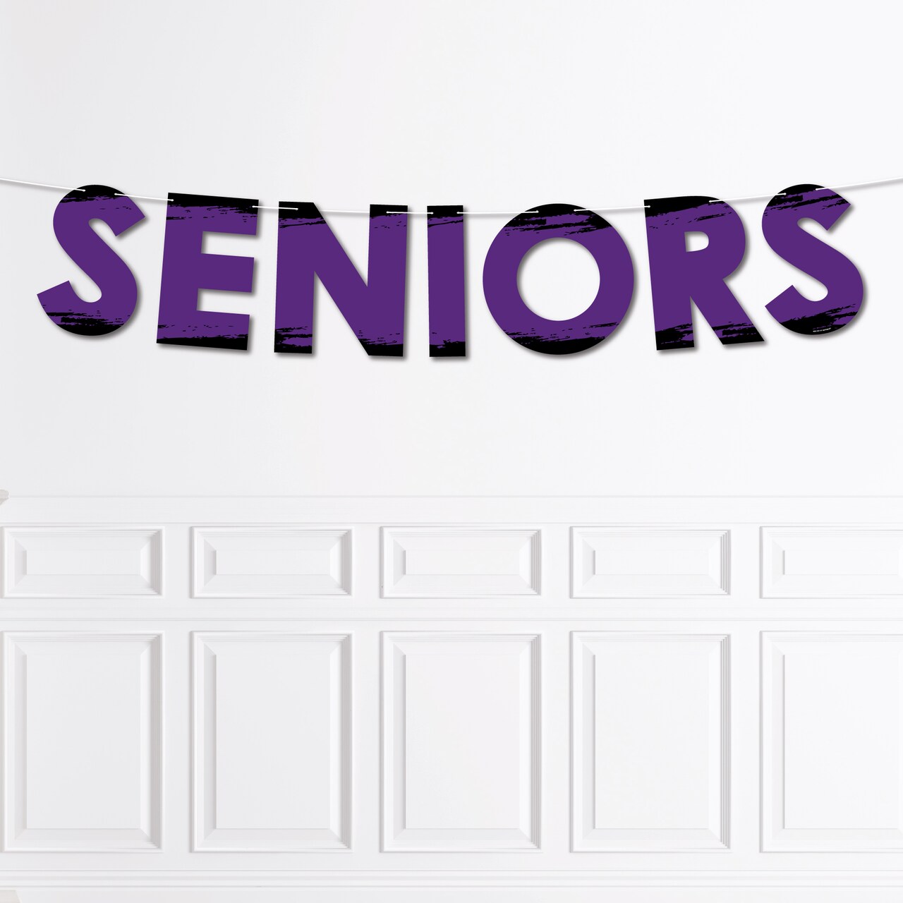 Big Dot of Happiness Purple Senior Night - High School Sports and Graduation Party Decorations - Seniors - Outdoor Letter Banner